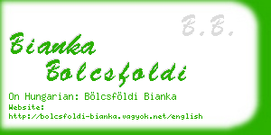bianka bolcsfoldi business card